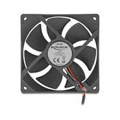 DeLOCK 67302 osni ventilator 24 V DC 92 x 92 x 25 mm, črn