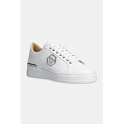 Usnjene superge Philipp Plein Nappa Lo-Top Monogram