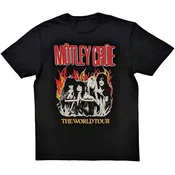 Motley Crue Majica Vintage World Tour Flames Unisex Black XL