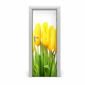tulup.si Nalepka na vratih Rumena tulipani 75x205 cm
