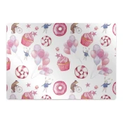 Decormat Podloga za stol Sladkarije in baloni 140x100 cm 15 cm