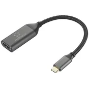 Renkforce Renkforce RF-5234038 USB-C® / HDMI adapterski kabel [1x moški konektor USB-C® - 1x ženski konektor HDMI] črna pletena zaščita 0.15 m, (20419072)