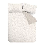 Bež flanelna podaljšana posteljnina za zakonsko posteljo 230x220 cm Floral Toile – Bianca
