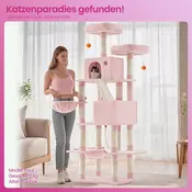 Songmics Mačje drevo 60x50x206 cm roza