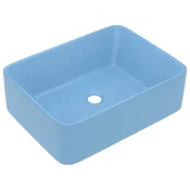 MAISON CHIC Razkošen Umivalnik - Kopalna umivalnik - Lavabo mat svetlo moder 41x30x12 cm keramičen, (21684572)