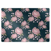 Decormat Podloga za zaščito tal Pink flowers 120x90 cm 2 cm