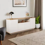 HANAH HOME Komoda Arista White Cadiz Oak