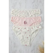 Trendyol Pink-Multicolored 3-Pack Jersey Floral Briefs