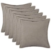 vidaXL Prevleka za blazino 6 pcs HOUTEN Svetlo siva 55 x 55 cm Bouclé