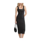 MICHAEL Michael Kors METALLIC MK SQ NK DRS Črna