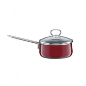 KOZICA RIESS 16 CM 1 L ROSSO DOLG ROČ S STEKLENIM POKROVOM