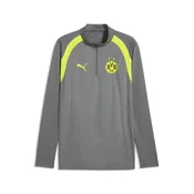 PUMA Borussia Dortmund Quarter-Zip Training Top Men, Sport, Flat Medium Gray/Yellow Alert, 3XL