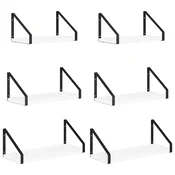 vidaXL Stenske police 6 kos Bela 40 x 16 x 15,5 cm