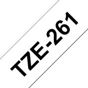 BROTHER Brother Tze-261 združljiv laminirani trak - 36 mm X 8 metrov črno/bel, (21405963)