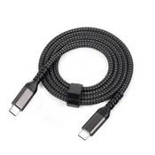 INF Dvokraki Type-C podatkovni kabel PD 100W, najlonsko pleten, 1m, (5000296339)