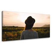 shumee Platno Narava Ženska v klobuku 80x40