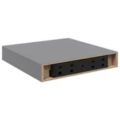 Vidaxl Stenska polica siva 23x23,5x3,8 cm MDF