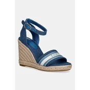 Tommy Hilfiger Espadrile High Wedge Espad Webbing FW0FW09342 Modra