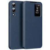 GS Ovitek Smart View z režo za kartico za Samsung Galaxy S25 Edge, moder