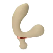 Nikcorp Diskretni vibrator za prostatu s 10 načina vibracije, vodootporan IPX6, ergonomski silikonski masažer za muškarce, bež