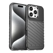 slomart Silikonska torbica Thunder Case za iPhone 16 Pro Max - črna