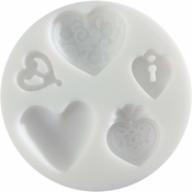 Cernit Silicone Mould 7 cm Hearts