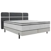 Esposa BOXSPRING POSTELJA 140 cm x 200 cm , tekstil krem barve, temno siva