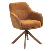 Oranžni oblazinjeni jedilni stoli v kompletu 2 ks Avola – Unique Furniture