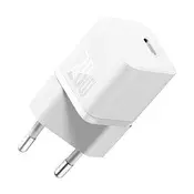 BASEUS glavni punjač s Type-C priključkom (20W, GaN5, PD brzi punjač) BIJELI CCGN050102
