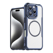 slomart Silikonska torbica Leading Series MagSafe za iPhone 16 Pro - modra