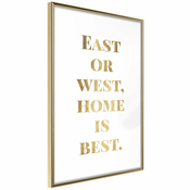Poster - Home Is Best (Gold) 20x30