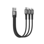 Sign 3-v-1 kabel Lightning, USB-C, 0,15 m, 3,5 A, 20 W - črn