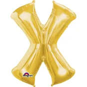 Amscan Balon iz folije Mini - črka X 33 cm zlato
