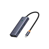 BASEUS prikljucna stanica, HDMI 4K 60Hz, 4xUSB 3.0, 1x USB-C 100W PD, 5Gb/s (B00052807813-01)