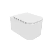 Mexen Elis wc školjka Rimless s počasi spustnim slim sedežem, duroplast, bel sijaj - 30910600