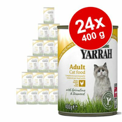 Varčno pakiranje Yarrah Bio Pâté 24 x 400 g - Piščanec