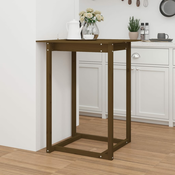 vidaXL Barska miza medeno rjava 80x80x110 cm trdna borovina
