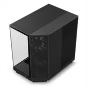 NZXT kucište atk srednji toranj h6 protok sa prozorom + bocna i gornja mreža 3kf120k protok vazduha 120 mm ventilatori, 1kusb 3.2 Tipec, 2k usb