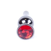 Gardj Europe Plug-Jewellery Dark Silver BUTT PLUG – rdeč