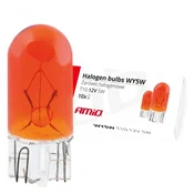 shumee Halogenske žarnice WY5W T10 5W W2.1x9.5d JANTAR 12V 10 kos AMIO-01481