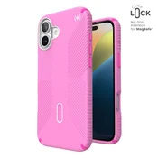 shumee Ovitek Speck Presidio2 Grip ClickLock & MagSafe - iPhone 16 Plus (pravi roza / šokantno roza / bel)