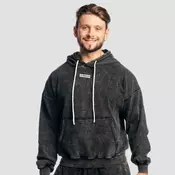 GymBeam Pulover s kapuco Aura Washed Black XXXL