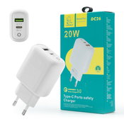 Kucni punjac Denmen DC26 fast 20W USB-A + Type C