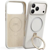 Premium ovitek Torras QPRO Silicone za iPhone 17 Pro Max - bel