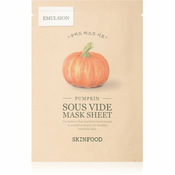 Skinfood Sous Vide Pumpkin učvrstitvena maska iz platna za konture obraza za osvetlitev kože 1 kos