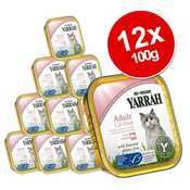 Yarrah Bio koščki v omaki varčno pakiranje 12 x 100 g - Piščanec s puranom