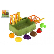 Drez za pomivanje posode plastika 18x12cm z sadjem v blisterju