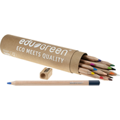 EDU3 Zelene trokutaste bojice, 13 boja olovka 5 mm + 1 grafitna olovka 4 mm + strugotine