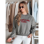 Bluza damska oversize z nadrukiem COOKIES ciemnoszara Dstreet
