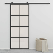 Klizna vrata od aluminija i stakla ESG 90 x 205 cm crna